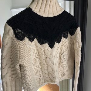 Zara cropped knit sweater
